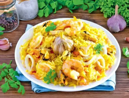 Фото Плов с морепродуктами