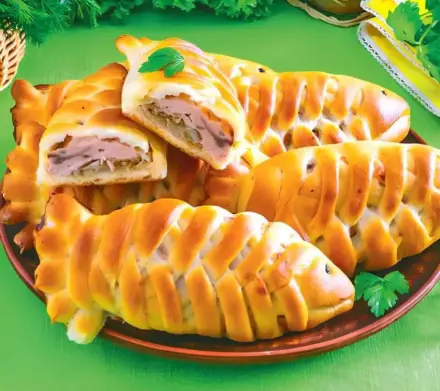 Фото Рыбники с кижучем и капустой
