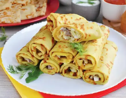 Фото Картофельные блины с форшмаком