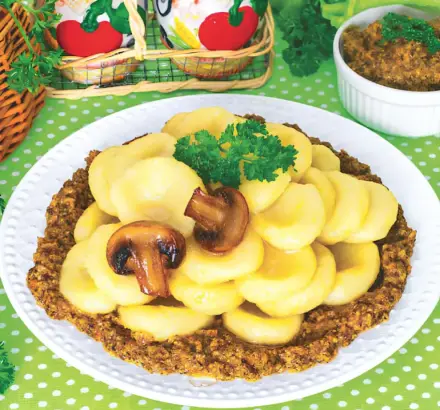 Фото Клецки картофельные с грибным соусом