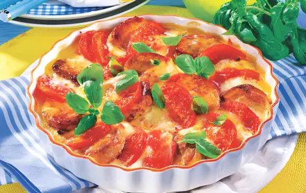 Фото Мясо с сыром и томатами