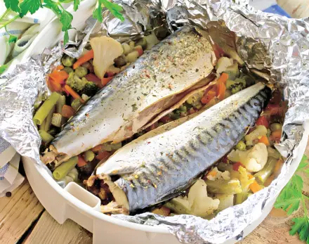 Фото Скумбрия с овощами