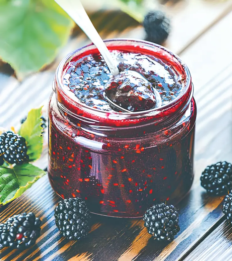 Фото готового рецепта Ежевичный джем со специями