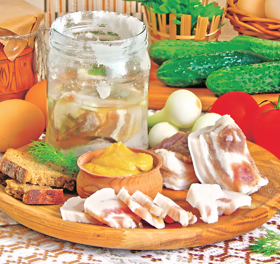 Фото готового рецепта Сало сухого посола по-домашнему