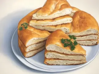 Осетинский пирог с картошкой и сулугуни