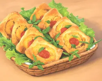 Рецепт Аппетитные пирожки с картошкой и помидорами