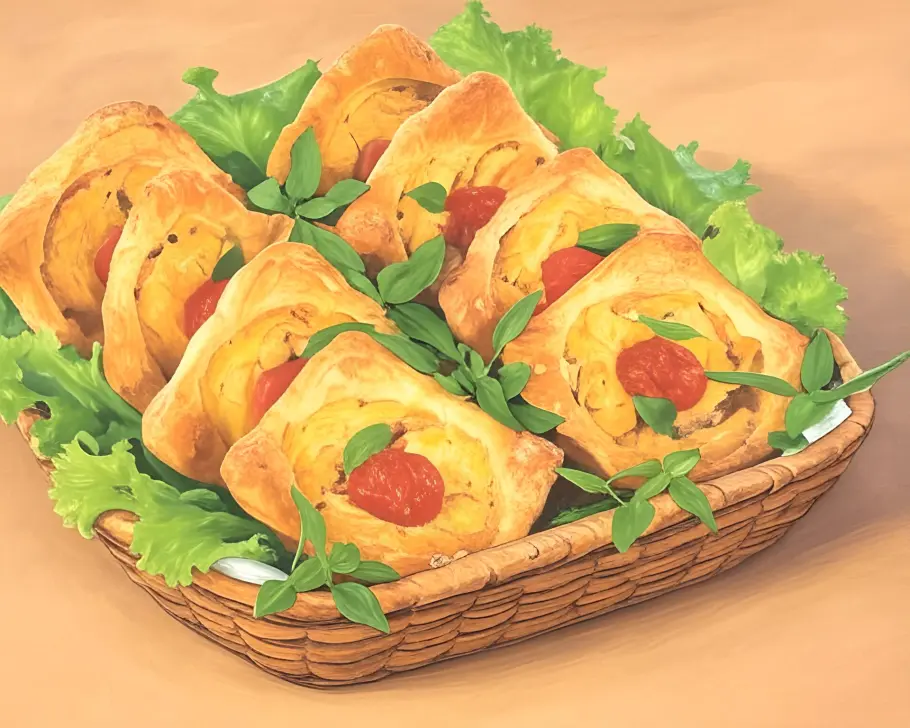 Фото готового рецепта Аппетитные пирожки с картошкой и помидорами