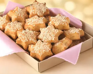 Рецепт Хрустящее сырное печенье с кунжутом