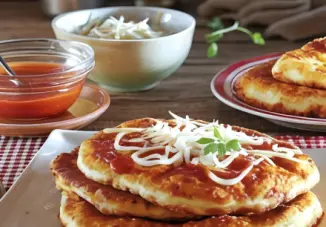 Рецепт Картофельные лепёшки с чесночным соусом и сыром