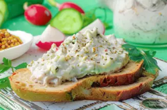 Рецепт Паштет из тунца и творога с зеленью