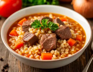 Изображение рецепта Перловая каша с мясом – по-русски сытно