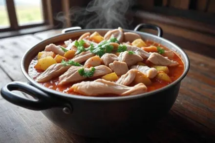 Фото Азу с индейкой и солеными огурцами в казане