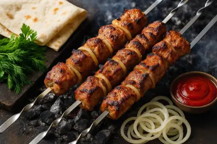 Фото Классический маринад для шашлыка из свинины с луком и уксусом