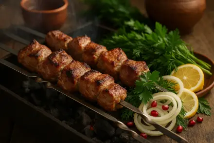 Фото Классический маринад для шашлыка из свинины с луком и уксусом