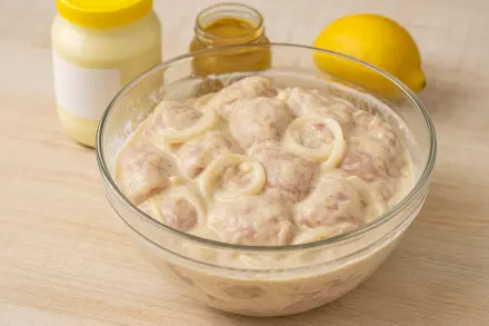 Фото Маринад для куриного шашлыка с майонезом