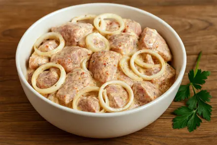 Фото Маринад для шашлыка из свинины с майонезом и луком