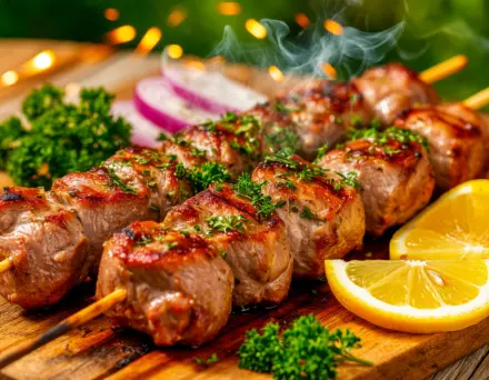 Фото Шашлык из баранины с йогуртовым маринадом и зирой