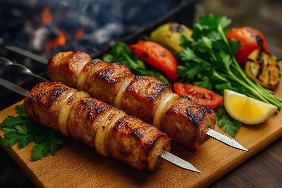 Фото готового рецепта Шашлык из свинины с уксусом и луком
