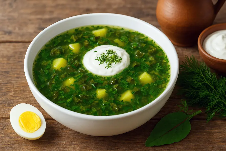 Фото готового рецепта Настоящий Украинский борщ с говядиной и пампушками