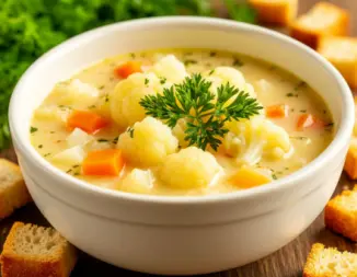 Изображение рецепта Суп с цветной капустой и сыром