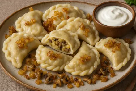 Фото Вареники с картошкой и грибами