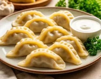 Изображение рецепта Вареники с капустой и луком - нежные домашние вареники с ароматной начинкой