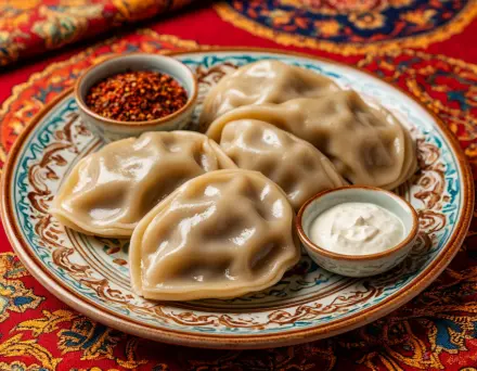 Фото Манты с бараниной и зирой