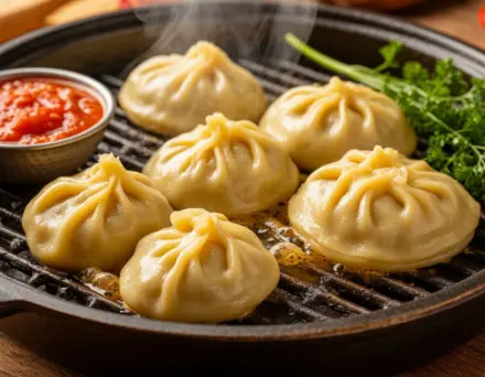 Фото Узбекские манты - классический рецепт с мясом и луком