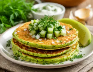 Изображение рецепта Кабачковые драники с чесноком и укропом