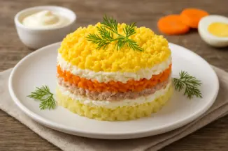 Изображение рецепта Салат Мимоза с тунцом и картофелем