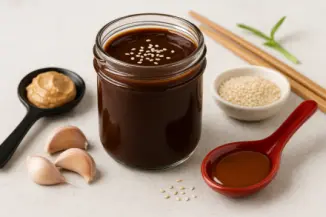 Изображение рецепта Домашний соус Хойсин с арахисовой пастой и кунжутом