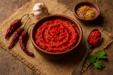 Фото Харисса - рецепт острого соуса по-тунисски с кумином и чесноком