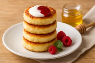 Изображение рецепта Пышные сырники из творога с манкой