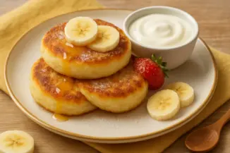 Изображение рецепта Сырники с рисовой мукой и бананом