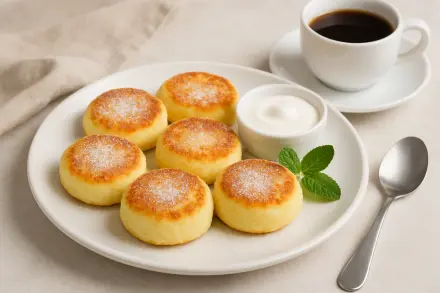 Фото Классические сырники с яйцом и мукой