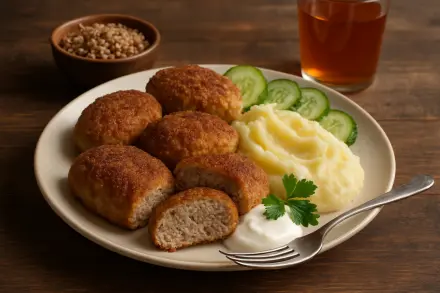 Фото Классические русские котлеты с мясным фаршем