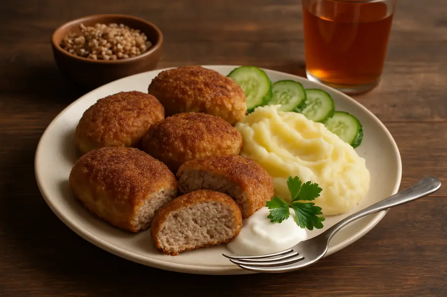 Фото готового рецепта Классические русские котлеты с мясным фаршем