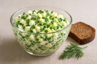 Изображение рецепта Классический салат с яйцом и зеленым луком