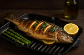 Изображение рецепта Форель на гриле с лимоном и розмарином