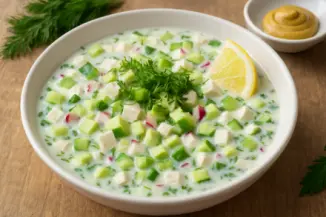 Изображение рецепта Веганская окрошка без мяса