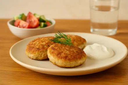 Фото Котлеты из индейки с овсянкой