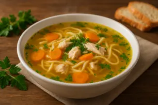 Изображение рецепта Ароматный куриный суп с лапшой