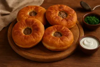 Изображение рецепта Сочные домашние беляши с мясом