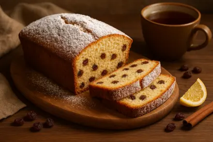 Фото Кекс с изюмом и цедрой лимона