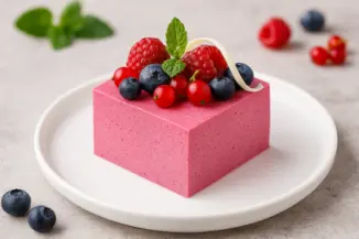 Изображение рецепта Ягодное Птичье Молоко с кислинкой (без выпечки)