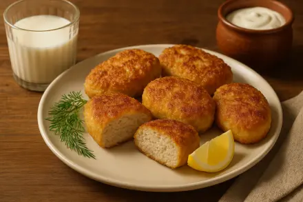 Фото Домашние куриные котлеты с хрустящей сырной корочкой