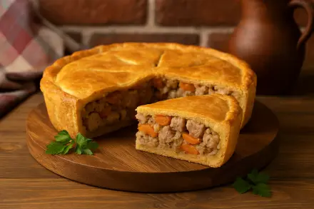 Фото Шотландский мясной пирог с сочной начинкой