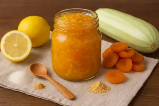 Изображение рецепта Варенье из кабачков с лимоном и курагой