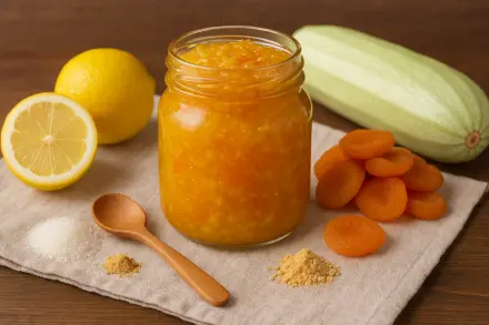 Фото Варенье из кабачков с лимоном и курагой