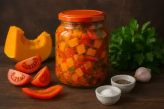 Изображение рецепта Тыквенный салат с перцем на зиму